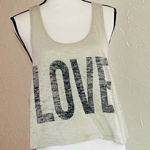 3/$25 The CLAS-SIC Gray medium LOVE tank top